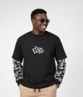 TLCA Double sleeve sweatshirt - Black