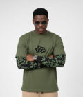 TLCA Double sleeve sweatshirt - Army green